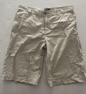 Polo Ralph Lauren Shorts Boys Teen 20 Light Khaki Beige Classic Chino Flat Front - Picture 1 of 7