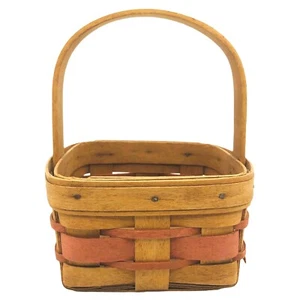 Vintage Longaberger Basket 6" Square Touch of Pink Mothers Day 1991 Collectible - Picture 1 of 7