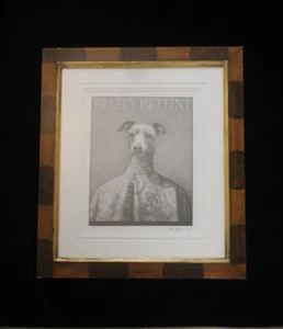 Willi Glasauer Bello Bellini Humanized Whippet Dog Signed Lithograph - Imagen 1 de 11