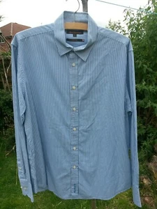 Ben Sherman Shirt. Blue & White stripe. Large. Standard Collar - Picture 1 of 10