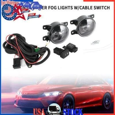 Front LED Fog Light Driving Lamp Switch Wiring Kit For Honda Civic 2022+ Foto 1 de 4