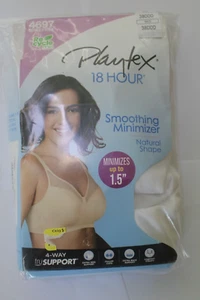 Playtex Women's Smoothing Minimizer Wirefree Plus Size Bra 38DDD NEW White - Picture 1 of 2