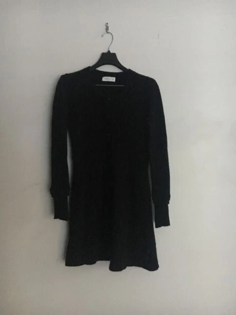 Cárdigan Suéter Laurie B Talla M Mezcla de Lana Negro Tejido Acampanado Mujeres Elegante Foto 1 de 2