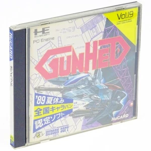 GUNHED NEC PC-Engine PCE HU-CARD Japan Import DUO TG-16 NTSC-J lok somewhat used - Picture 1 of 2