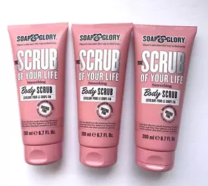 (3 Pack) Soap & Glory The Scrub Of Your Life Smoothing Body Scrub 6.7oz Pink - Picture 1 of 4
