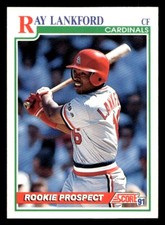 1991 Score Ray Lankford #731 St. Louis Cardinals