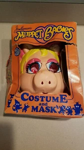 1985 Ben Cooper Jim Henson Muppet Babies Miss Piggy Halloween Costume & Mask - Picture 1 of 8