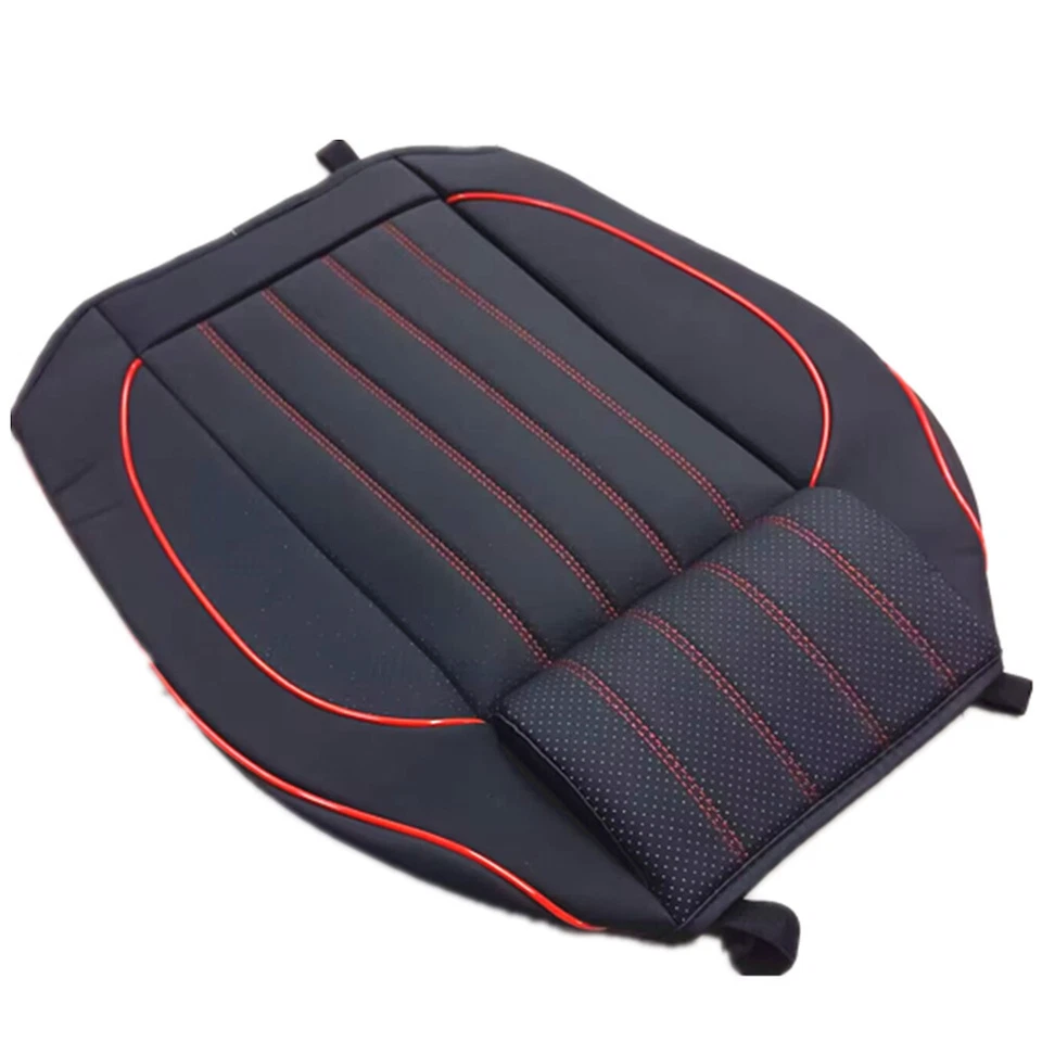 Full Surround Car Front Seat Auto Chair Cushion Pad Mat Breathable PU Leather Foto 1 de 4
