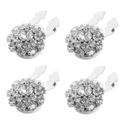  4 Pcs Schmuckknöpfe Blumen Strassknöpfe Kleiderknöpfe DIY-Knöpfe - Bild 1 von 4