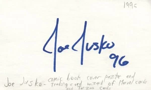 Joe Jusko Comic Book Cover Illustrator Card Wizard Autographed Signed Index Card - Picture 1 of 1