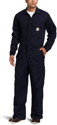 Carhartt FR Coverall 2112 CAT2 Men's Size 36 Reg * SEE MEASUREMENTS Navy Blue - Image 1 of 4