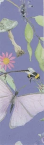 Bees Butterflies & Flowers (all different) decorative paper, laminated bookmark  - Picture 1 of 1