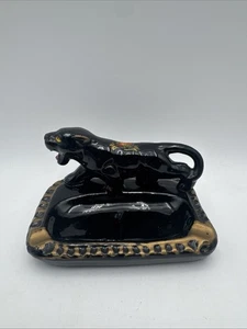 Cenicero Estatuilla Pantera Negra Cerámica MCM Años 50 De Colección - Imagen 1 de 10