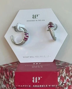 Bomb Party July 2025 Earrings Starry Sunset Sparkle ER19070 LC Ruby on Rhodium - Picture 1 of 4