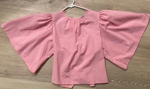 Atmosphere Pink Tie Back Puff Sleeve Crop Top Size 6 Cottagecore Y2K - Picture 1 of 4