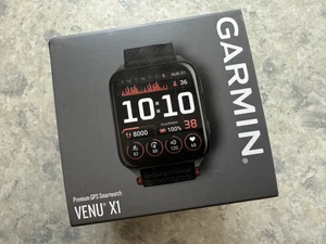 Garmin Venu X1 Fitness Smart Watch - Black Slate Titanium + EXTRA Silicone Strap - Picture 1 of 21
