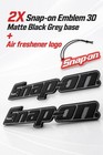2PACK SNAP ON TOOL BOX LOGO EMBLEM MATTE BLACK Plastic Badge Decal 8" NEW + GIFT