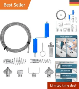 Effektive Rohrreinigungsspirale 5M ø12MM mit 6 Schneidköpfen für Toiletten - Bild 1 von 9
