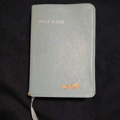 Vintage Cambridge, KJV Text Bible, Light Blue French Morocco Leather Cover Index - Image 1 of 4