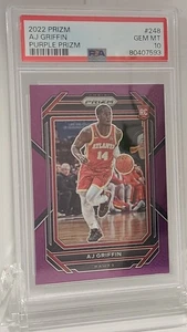 2022 Prizm AJ Griffin  - Purple Prizm -  RC- 24/99 - PSA 10 GEM MT - LOW POP!! - Picture 1 of 3