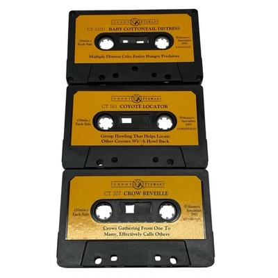 Casetes de llamadas de juego Johnny Stewart de colección Coyote Calls 3 Three sin estuche Foto 1 de 4