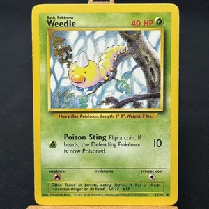 Weedle - 69/102 - Juego Base - Ilimitado - Común - Pokemon - WOTC - Jugado - Imagen 1 de 3