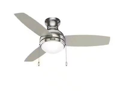 Hunter 52764 Betsy 44 in. Indoor Brushed Nickel Ceiling Fan with Light Kit - Image 1 of 4