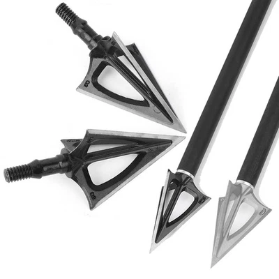 Tiro con Arco Caza Punta de Flecha 102 Grano Cabezas Anchas Puntas de Tornillo Compuesto Arco Tiro - Imagen 1 de 4