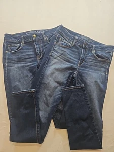 2-American Eagle Outfitters Super Stretch Skinny Jeans AEO Denim Size 8(30x29) - Picture 1 of 24