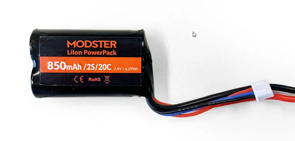 MODSTER LiIon Akku 2S 7.4V 850mAh Vector SR48 Brushed BEC MD11426 Robitronic - Bild 1 von 1