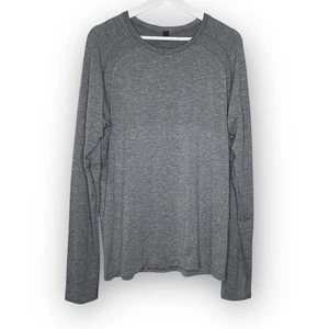 Camisa Lululemon Vent Tech Manga Larga Gris Performance Mystic Yacht Hombre’s Grande - Imagen 1 de 10