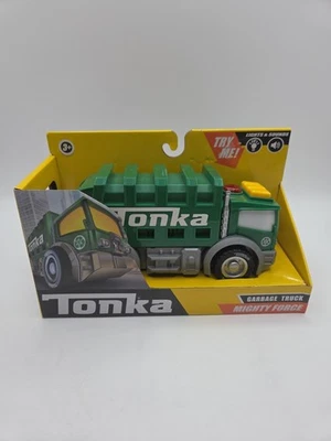 Tonka Mighty Force - Lights and Sounds - 7" Green Garbage Truck - Image 1 of 4