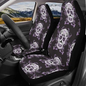 Candy skull Mexico skull Car Seat Covers car mat, sugar skull car mat seat cover - Picture 1 of 17