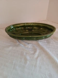 Vintage Haeger?  Keramik länglich Avocado grün Pflanzgefäß 13 Zoll unbeschriftet - Bild 1 von 6