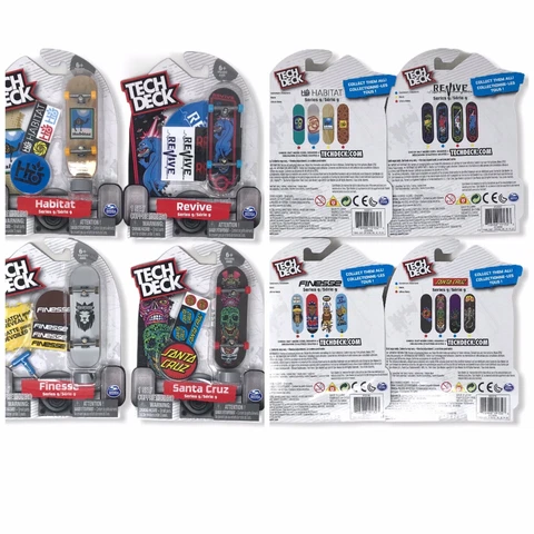 4-pk TECH DECK Series 9 Fingerboard Habitat, Revive, Finesse, Santa Cruz Cover
