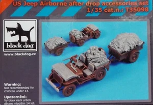 MODELLISMO -  US Jeep Airborne after drop - BLACK DOG T35098 1:35 Scale - Foto 1 di 1