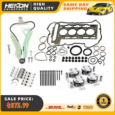 Head Gasket Set Timing Chain Kit For 07-16 BMW Mini Cooper R55 R56 N12 N16 1.6T - Image 1 of 4
