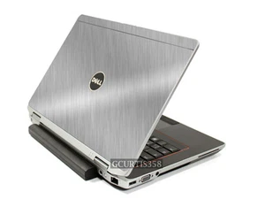 GEBÜRSTETES ALUMINIUM Vinyl Deckel Skin Cover passt Dell Latitude E6320 Laptop - Bild 1 von 1