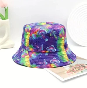 Fischerhut Pilz Batikmuster, Einheitsgröße, Unisex, Strand, Sonne, Angeln, Neu mit Etikett - Bild 1 von 3
