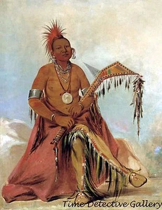 Clermont, primer jefe de la tribu Osage -1834 - impresión artística nativa americana - Imagen 1 de 1