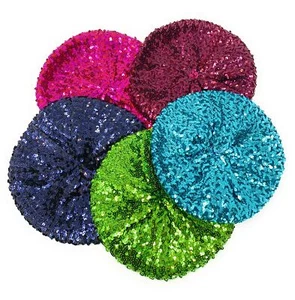 *Reino Unido* Gorra boina elástica de lentejuelas de colores gorro elegante elástico - Imagen 1 de 67