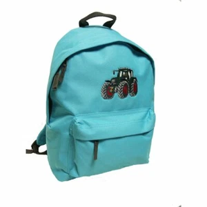 Schulkinder Rucksack Traktor Stickerei grüner Traktor rote Felgen - Bild 1 von 11