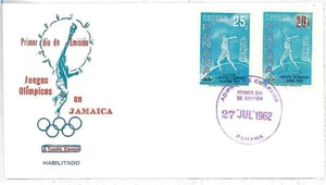 18955 - PANAMA - POSTAL HISTORY - OVERPRINTED stamps on FDC Cover 1962 OLYMPICS - Picture 1 of 1