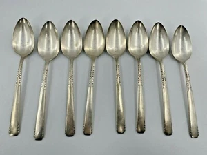 Oneida 1881 Rogers BROOKWOOD BANBURY 8 Oval Soup Spoons 7-1/2" Silverplate 1950 - Picture 1 of 10