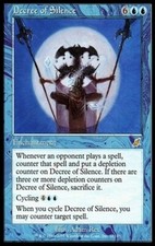 1X Decree of Silence - Scourge - * Italian, LP * MTG CARD