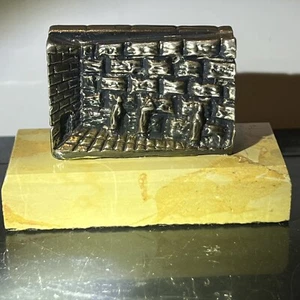 Sterling Silber 925 Westernwand Statue Zadok Arts Judaica Israel Marmor Sockel - Bild 1 von 12