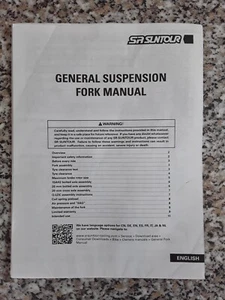 SR Suntour General Bike Suspension Fork Manual - Picture 1 of 4