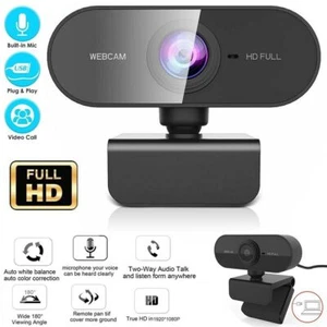 Webcam mit Mikrofon Real Full HD 1080P Streaming-Kamera für PC MAC Laptops - Bild 1 von 12