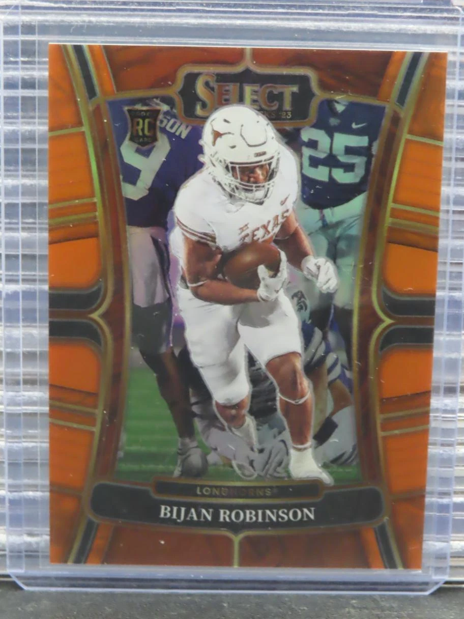 2023 Select Draft Bijan Robinson Concourse Orange Prizm Rookie Card RC #10/49