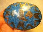 Vintage INLAY with BOOT & HORSE HEAD Hand Engrave Belt Buckle  ~BARGAIN BUCKLES~